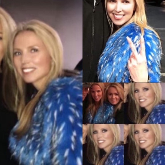 Sale!!!Warm & Chic Faux Fur Coat Chic in Blue Small - Picture 8 of 16